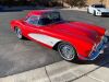 1961 Corvette, 2-Door convertible in "roman red" w/ white contrasting cove, black interior, Chevy 357 high performance 5 speed engine, 4 New Tires,  3,534 miles indicated, built at St. Louis assembly plant, VIN: 10867S106702. - 3