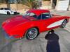 1961 Corvette, 2-Door convertible in "roman red" w/ white contrasting cove, black interior, Chevy 357 high performance 5 speed engine, 4 New Tires,  3,534 miles indicated, built at St. Louis assembly plant, VIN: 10867S106702. - 4