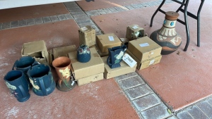 LOT OF ASSORTED POTTERY VASES