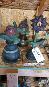 LOT OF 3 ASSORTED BRONZE STATUES 13"- 16"