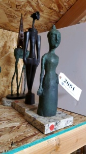 LOT OF 3 ASSORTED BRONZE STATUES 14"- 19"