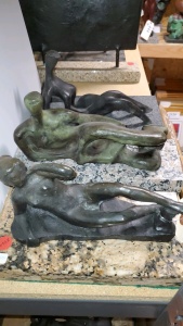 LOT OF 3 ASSORTED 6" BRONZE STATUES