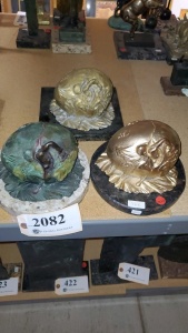 LOT OF 3 ASSORTED 5" BRONZE STATUES