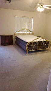 QUEEN SIZE BED WITH TWO CABINETS