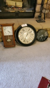 LOT OF 3 WALL CLOCKS