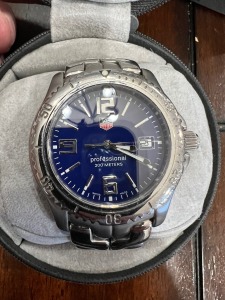 TAG HEUER PROFFESIONAL LINK 200M AUTOMATIC WATCH, MODEL WT1113 WITH BOX