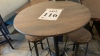 36‚Äù inch Round bar table with metal base and (2) bar stools wood top/metal base - 3