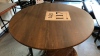 36‚Äù inch Round bar table with metal base and (3) bar stools wood top/metal base - 3