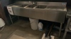 Stainless steel 3-compartment sink, 6‚Äôft x 18‚Äù inches x 34‚Äù inches height