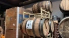 Lot (3) wood barrels with unfermented beer and (2) metal stand - 3