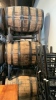 Lot (6) wood barrels with unfermented beer and (3) metal stand - 2