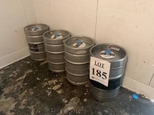 Qty. 4, 15.5 aluminum beer keg with beer