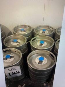 Qty. 6, 15.5 aluminum beer keg with beer