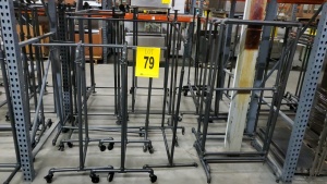 LOT OF 8 ASST'D PIPE CLOTHING RACKS