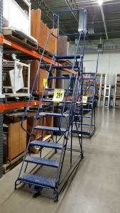 10ft x 26in STEEL WAREHOUSE LADDER