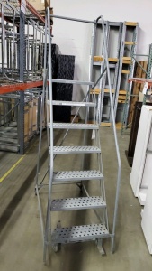 7ft x 24in STEEL WAREHOUSE LADDER