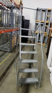 7ft x 24in STEEL WAREHOUSE LADDER