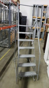 7ft x 24in STEEL WAREHOUSE LADDER