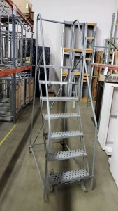 7ft x 24in STEEL WAREHOUSE LADDER