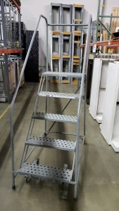 7ft x 24in STEEL WAREHOUSE LADDER