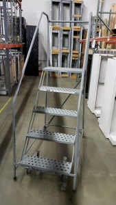 5ft x 24in STEEL WAREHOUSE LADDER