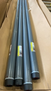 LOT OF (4) Plasti-BOND ETL VERIFIED PVC-001 1 1/2 IN X 10FT LONG