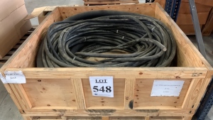 CRATE OF CABLE AND HOSE