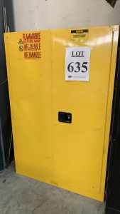 ULINE FLAMMABLE LIQUID STORAGE CABINET 45 GAL WITH ASSTD PAINT, WD-40