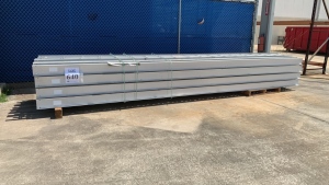 LOT OF (1 PALLET) THOMAS AND BETTS CABLE TRAY ALUMINUM BEAMS APPROX: 236” LONG PN: AH3606L12-6H