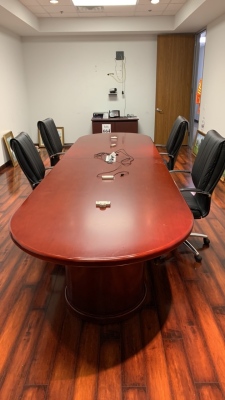 CONFERENCE TABLE 14FT WITH (4) CHAIRS