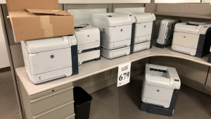 LOT OF (8) ASSTD HP PRINTERS