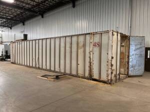 48' Container Lighted, w/Contents (desks, cabinet, table etc)