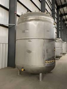 2016 Stainless Steel, 5000 Gal, Upright Make-up Tank Overall Height 197' Overall Width 122.25', Empty Weight 13,146 LBS (6.6 US Tons Rounded), Highly Plumbed Stainless Tanks (304 SS) by Steel-Pro Inc for Customer Specific Application (please refer to dra