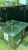 (4) STAINLESS STEEL DUMP BUGGY'S (APPROXIMATE SIZE 27" X 27" X 28") (COOKING AREA) - 2