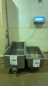 (2) ASSORTED STAINLESS STEEL TROUGHS (COOKING AREA)