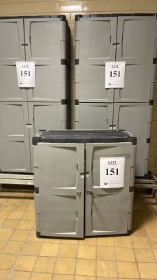 (16) STACKABLE 2-DOOR STORAGE CABINETS (COOKING AREA)