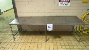 (5) ASSORTED STAINLESS STEEL TABLES (COOKING AREA)