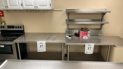 (2) STAINLESS STEEL PREP TABLES (KITCHEN 2ND FLOOR)