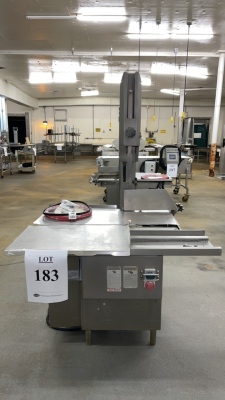 BIRO MODEL 3334-SS 16" VERTICAL STAINLESS STEEL MEAT BAND SAW (MEAT CUTTING AREA)