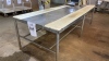 (2) ASSORTED STAINLESS STEEL SORTING TABLES (MEAT CUTTING AREA) - 2