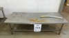 (6) ASSORTED STAINLESS STEEL TABLES (MEAT CUTTING AREA) - 2