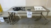 (6) ASSORTED STAINLESS STEEL TABLES (MEAT CUTTING AREA) - 5