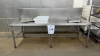 (6) ASSORTED STAINLESS STEEL TABLES (MEAT CUTTING AREA) - 6