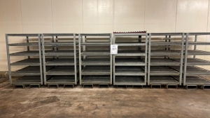 (6) HEAVY DUTY STEEL RACKS (MEAT CUTTING AREA)