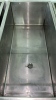 (2) STAINLESS STEEL TROUGHS WITH DRAIN APPROX.: 68" X 34" X 30" (MEAT CUTTING AREA) - 2