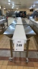 STAINLESS STEEL POWERED CONVEYOR APPROX.: 277" X 39" WITH 12" PLASTIC CHAIN, (1) MOTOR, CONTROL PANEL AND BUILT IN CHAIN WASH STATION (BAKERY 1) - 3