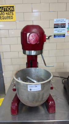 HOBART MODEL A200 MIXER WITH ACCESSORIES (BAKERY 1)