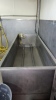 STAINLESS STEEL WASH TANK 112" X 40" X 36" WITH (2) RACKS (CLEANING AREA) - 2