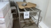 (LOT) ASSORTED STAINLESS STEEL TABLES, RACK, STAND AND STORAGE CABINETS (PIE ROOM) - 3