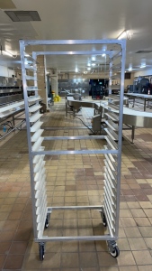 (9) NEWAGE INDUSTRIAL ALUMINUM BUN PAN RACKS, 20 CAPACITY (BAKERY 1)